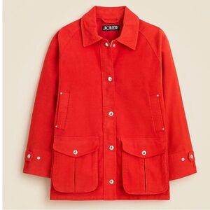 NEW J. Crew Broken-in Barn Jacket™ in brushed chino Crisp Scarlett CN057 $228 XL